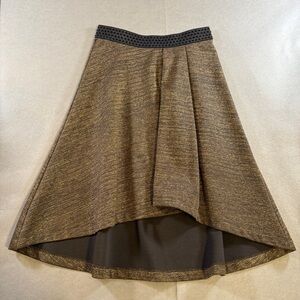 HD in Paris Anthropologie skirt Metallic Gold size XS